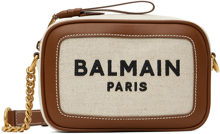 Balmain Brown & Beige B-Army Bag Balmain