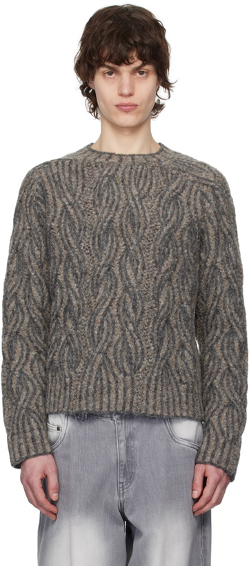 Photo: Eckhaus Latta Taupe Plait Sweater