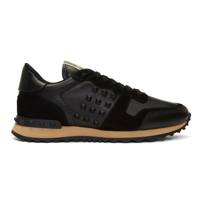 Photo: Valentino Black Valentino Garavani Rockstud Sneakers