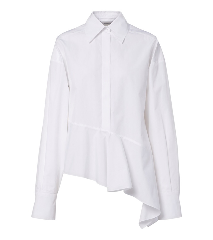 Photo: Sportmax Asymmetric cotton poplin shirt