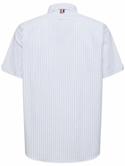 THOM BROWNE - Striped Cotton Straight Fit Shirt
