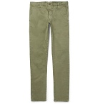 Incotex - Slim-Fit Garment-Dyed Stretch-Cotton Trousers - Men - Green