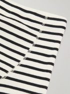 Hemen Biarritz - Albar Striped Ribbed Organic Stretch-Cotton Boxer Briefs - White