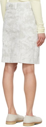 LEMAIRE Gray Apron Denim Miniskirt