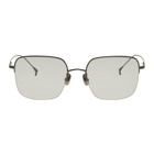 Issey Miyake Men Gunmetal and Black Square V Sunglasses