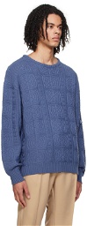 DEVÁ STATES Blue Jacquard Sweater