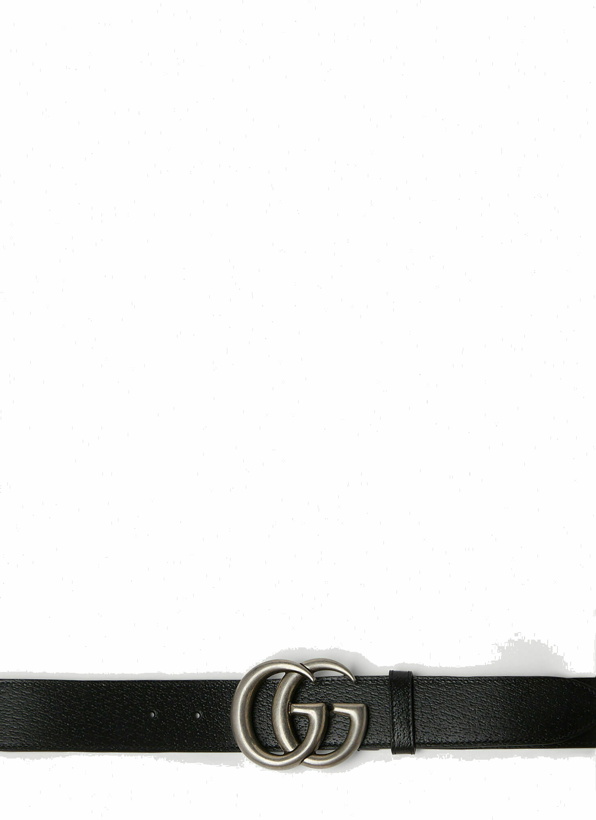 Photo: GG Logo Plaque Belt in Black