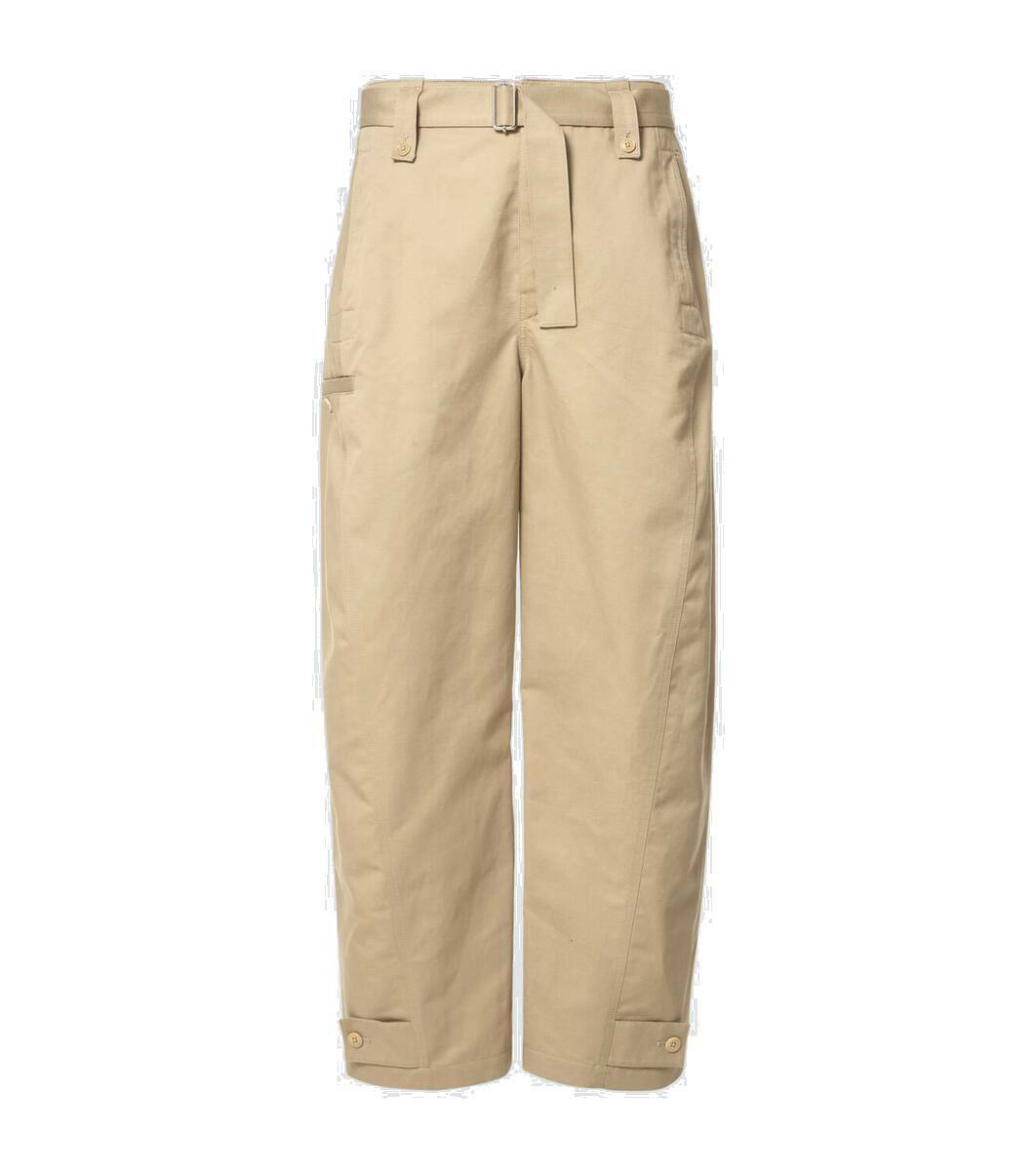 Lemaire - Tapered Pleated Checked Wool-Seersucker Trousers
