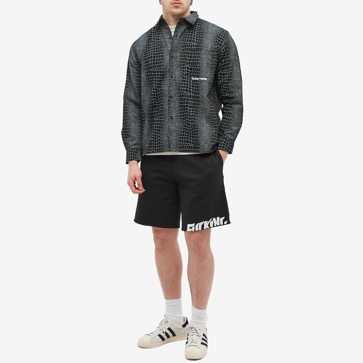 シャツ FUCKING AWESOME Crocodile Shirt Fucking Awesome Men's Crocodile Shirt in Black Fucking Awesome