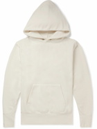 ATON - Garment-Dyed Cotton-Jersey Hoodie - White