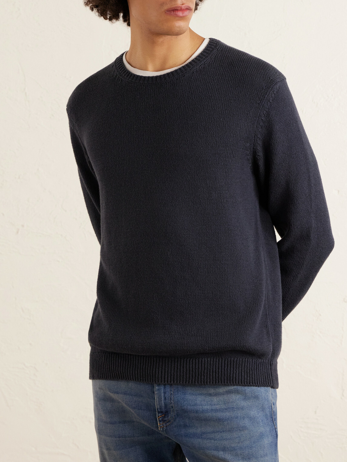 Eleventy - Cotton and Silk-Blend Sweater - Blue