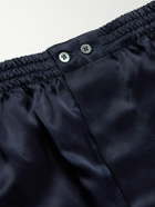 ZIMMERLI - Silk-Satin Boxer Shorts - Blue