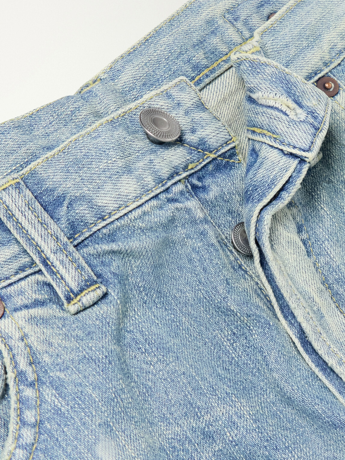 A.PRESSE - No. 37 Wide-Leg Distressed Jeans - Blue