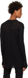 Boris Bidjan Saberi Black Object-Dyed Long Sleeve T-Shirt