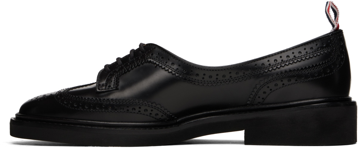 Thom Browne Black Low Throat Wingtip Derbys
