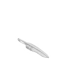 First Arrows Men's Kazekiri Feather Small Pendant in Silver