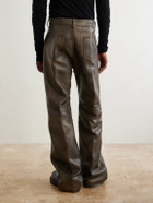 Rick Owens - Geth Wide-Leg Leather Trousers - Brown