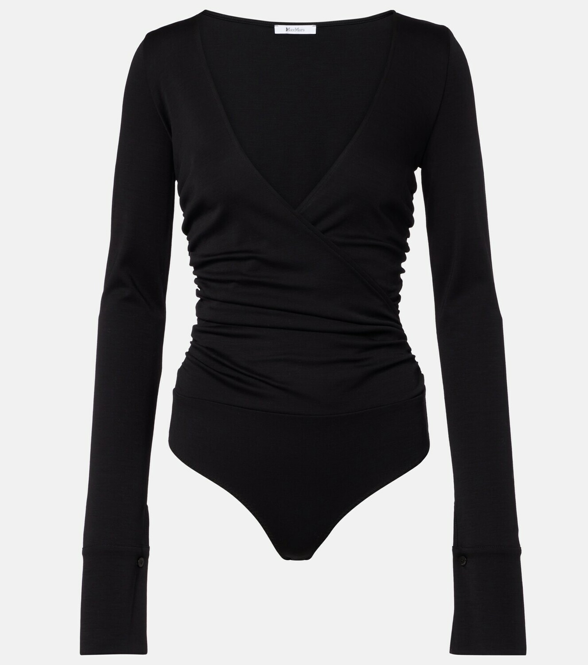Max Mara Nigella draped wool bodysuit