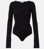 Max Mara Nigella draped wool bodysuit