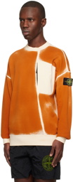 Stone Island Orange Patch Sweatshirt