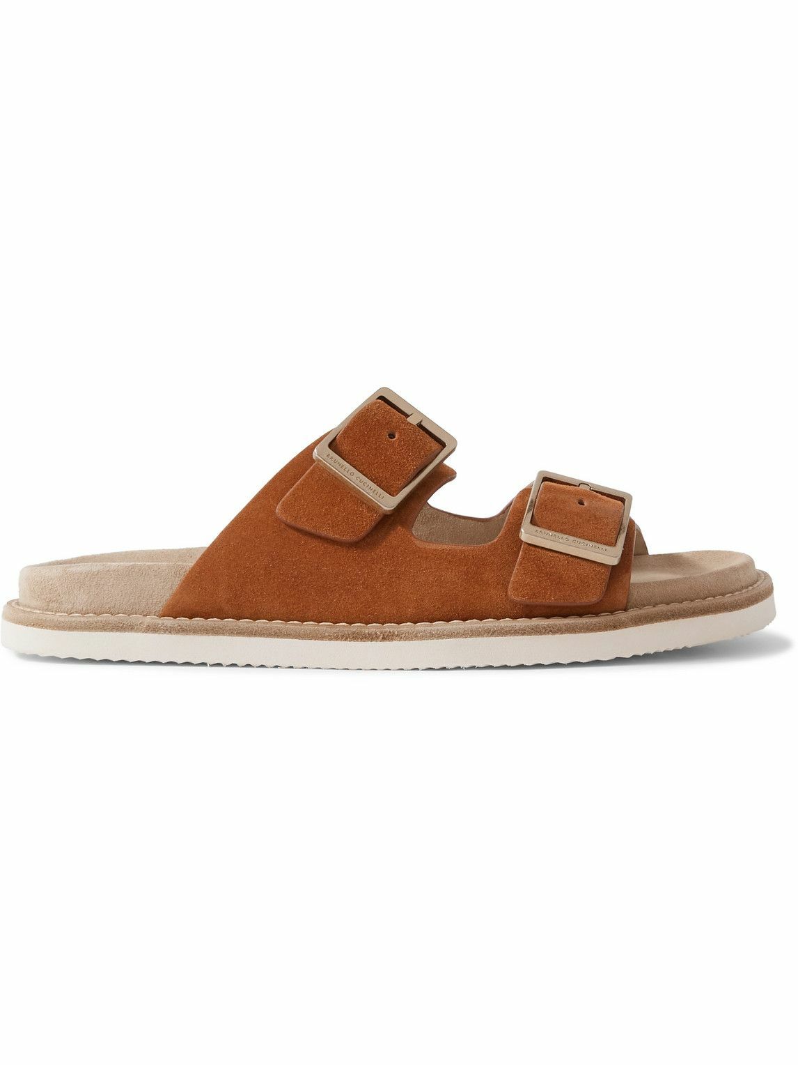 サンダル・ミュール BRUNELLO CUCINELLI Women Sandals MZ39C2904 C300 BROWN Suede thong sandals in brown - Brunello Cucinelli | Mytheresa