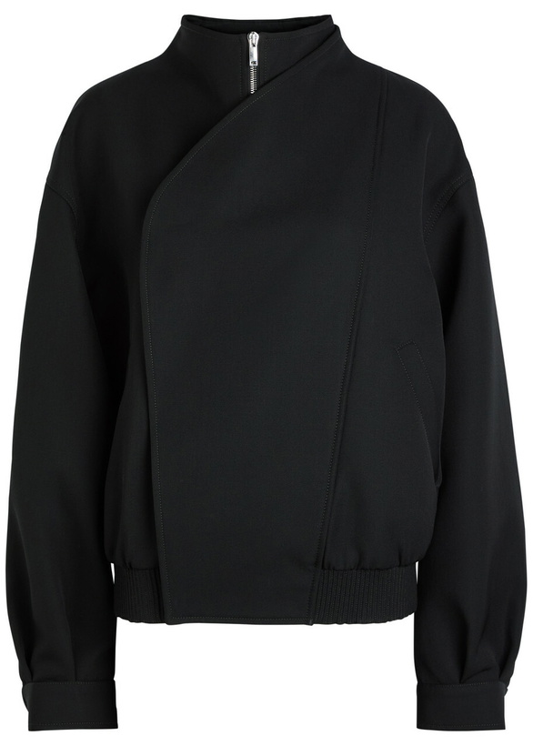 Photo: Armarium Salma Panelled Wool Bomber Jacket Black
