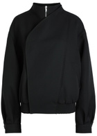 Armarium Salma Panelled Wool Bomber Jacket Black