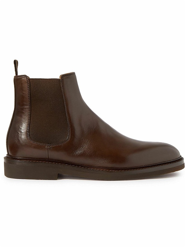 Photo: Brunello Cucinelli - Leather Chelsea Boots - Brown