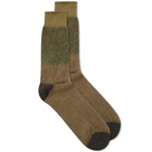 Anonymous Ism Gradation Cable Crew Sock in Olive