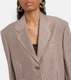 Acne Studios - Gingham linen-blend blazer