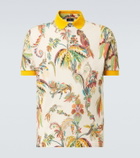 Etro Printed cotton piqué polo shirt