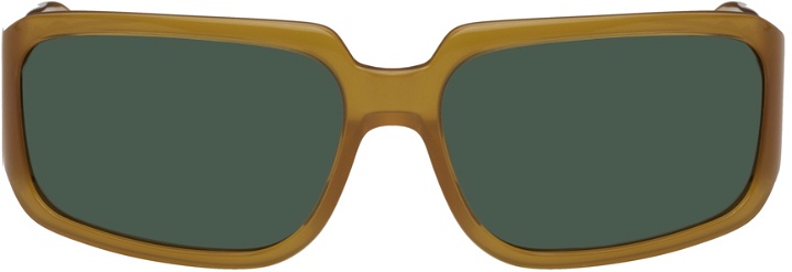Photo: Dries Van Noten Orange Linda Farrow Edition Square Sunglasses
