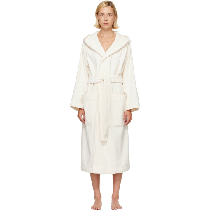 Photo: Tekla Off-White Terry Hooded Bathrobe