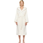 Tekla Off-White Terry Hooded Bathrobe
