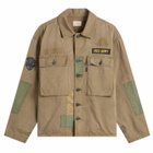 Mastercraft Union Men's Shuri Herringbone Overshirt in Green