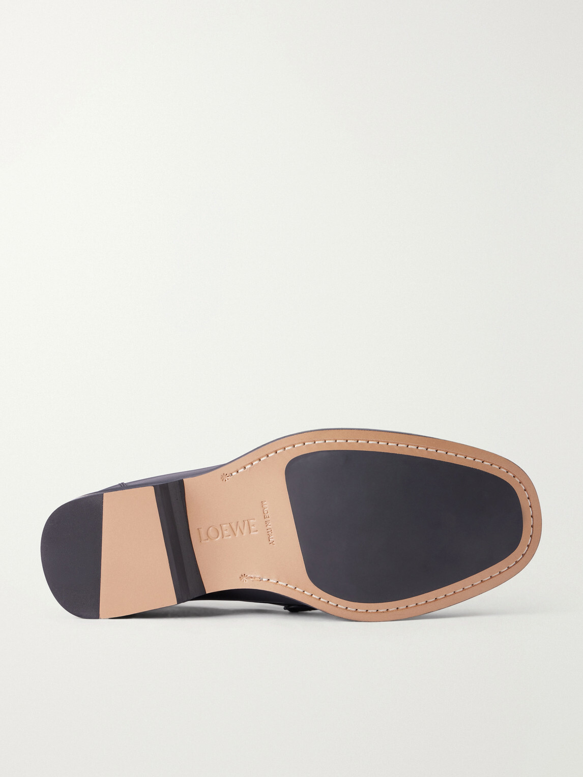LOEWE - Bobine Anagram-Debossed Leather Loafers - Black