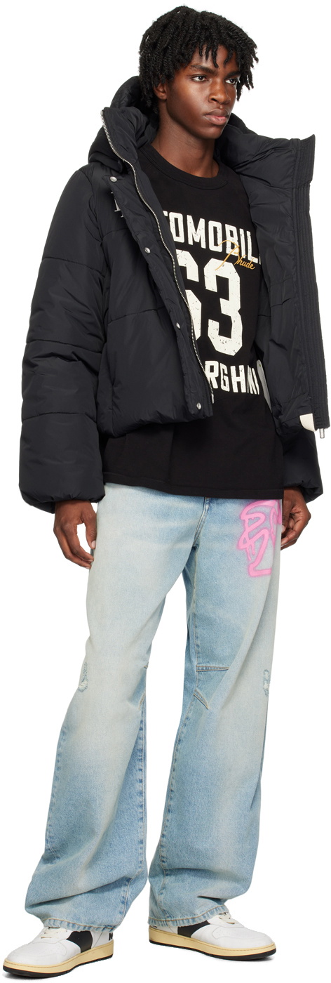 Rhude Black Lamborghini Edition Puffer Jacket