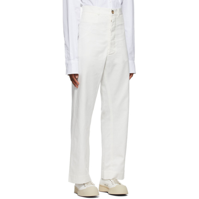Rika Studios White Ulrika High Waisted Pants