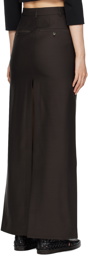 Lanvin Black Slit Maxi Skirt