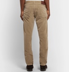 Canali - Brushed Stretch-Cotton Trousers - Neutrals