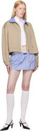 HommeGirls Blue Boxer Miniskirt
