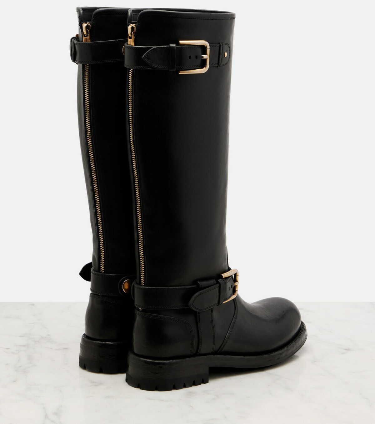 Dolce&Gabbana Leather biker boots