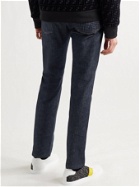 FENDI - Slim-Fit Logo-Embossed Stretch-Denim Jeans - Blue