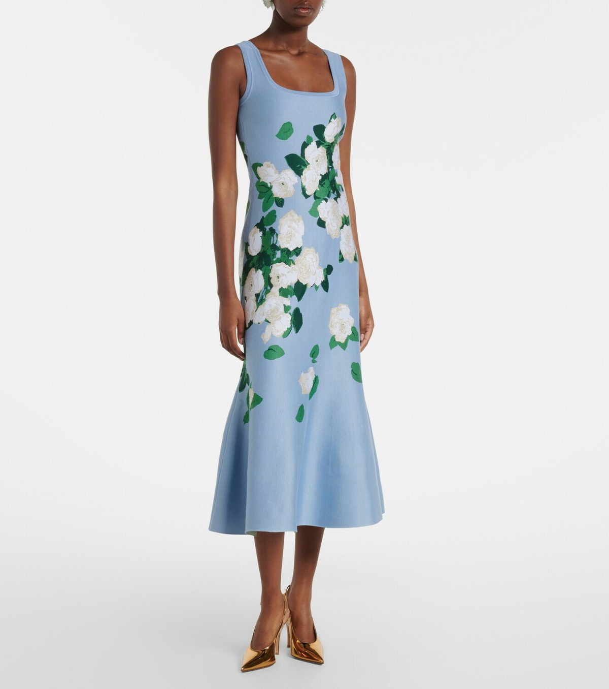 Carolina Herrera Floral silk-blend midi dress