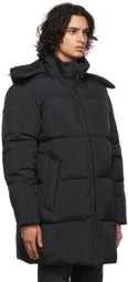 The Very Warm Black Long Hooded Puffer Jacket