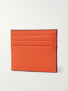 VALENTINO - Valentino Garavani Logo-Debossed Full-Grain Leather Cardholder - Orange