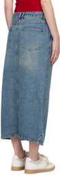 WYNN HAMLYN Indigo Washed Denim Maxi Skirt