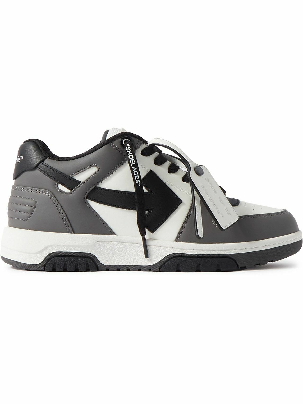 Off-White - Out of Office Leather Sneakers - Gray Off-White