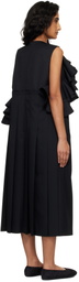 Comme des Garçons Black Twill Midi Dress