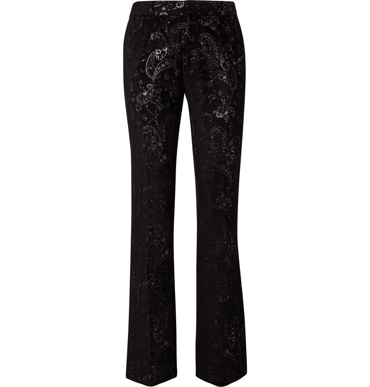 AMIRI - Flared Embroidered Velvet Suit Trousers - Black Amiri